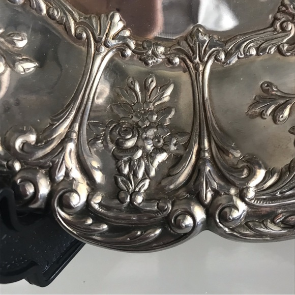 SHEFFIELD SILVER CO. "Royal Bouquet" 7" Silver Plate Round Candy Dish #1580 -USA - Picture 5 of 14